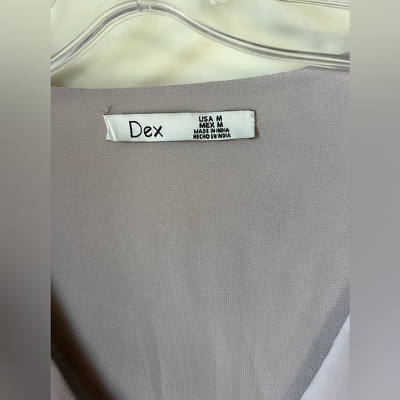 DEX // Crochet Insert Wrap Front Mini Dress // Sz M // BNWT - Picture 3 of 3